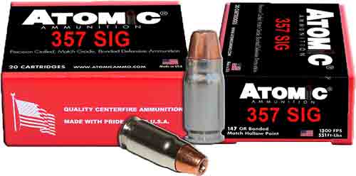 357 SIG Ammo - Atomic Ammo Bonded 20- JHP Atomic Bonded 20- JHP Ammo