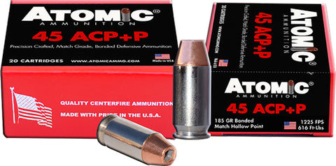 Atomic Ammo .45ACP +P 185gr. Bonded JHP 20-Pack