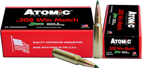 Atomic Ammo .308 Win. Match 175gr. Sierra TMK 20-Pack