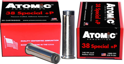 Atomic Ammo .38 Special +P 148gr. Wc Up-Side-Down 20-Pack