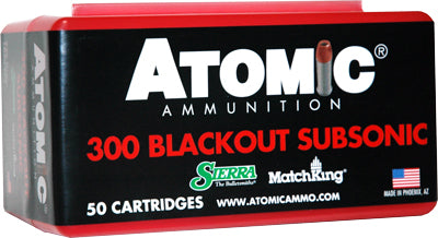 Atomic Ammo .300Aac Blackout Sub-Sonic 220gr. HPbt 50-Pack