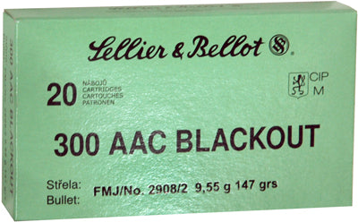 S&B Ammo .300Aac Blackout 147gr. FMJ 20-Pack