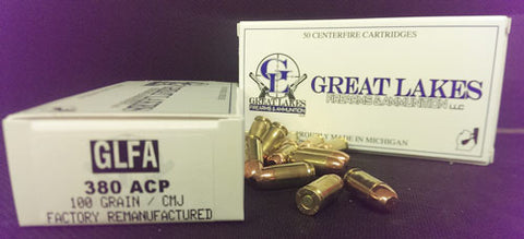 Great Lakes .380ACP 100gr. FMJ 50-Pack