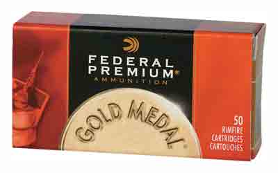 Federal Ammo Gold Medal .22LR 1080fps. 40gr. Lead-RN50Pack