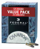 Federal Ammo .22LR 1260fps. 36Gr Hollow Point 525Pack