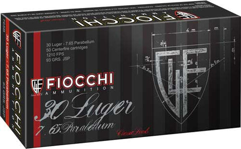 Fiocchi .30 Luger 93Gr. Sjsp 50-Pack 765B