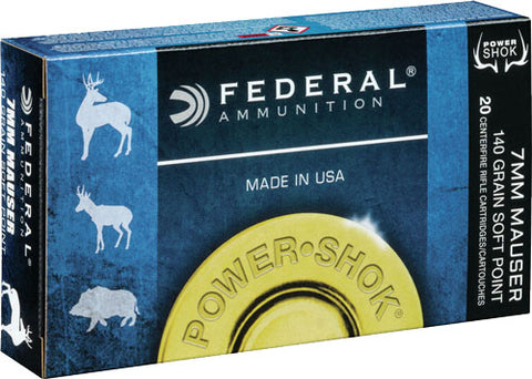 Fed Power-Shock 7Mm Mauser 140Gr. Sp 20-Pack 7B
