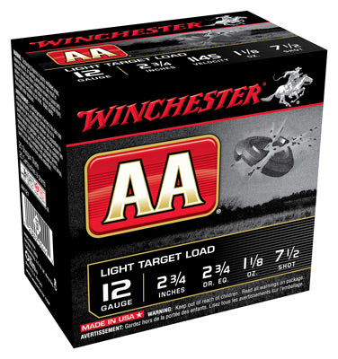 Winchester Ammo Aa Target 12Ga. 2.75" 1145fps. 1-1/8 #7.5 25-Pack