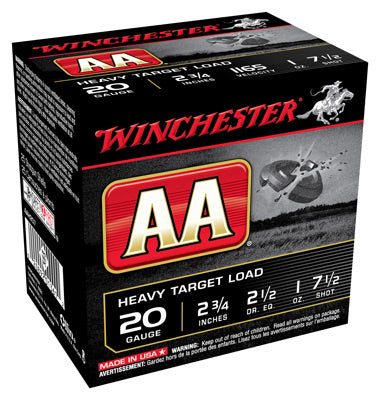 Winchester Ammo Aa Target 20Ga. 2.75" 1165fps. 1oz. #7.5 25-Pack
