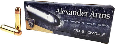 Alexander Ammo .50 Beowulf 350Gr. Round Shoulder 20-Pack Ab350Rsbox