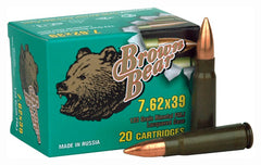 Brown Bear 7.62X39 123gr. FMJ 500Rd Case