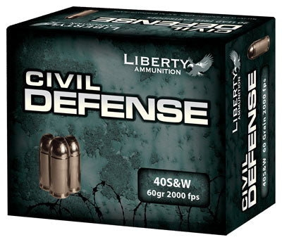 Liberty Ammo Civil Defense .40S&W 60Gr HP 20-Pack