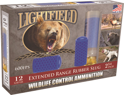 Lightfield 12Ga 2-3/4" X-Range Rubber Slug  5 Pack