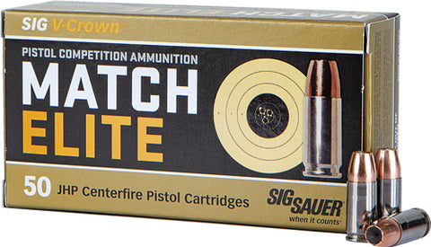 Sig Ammo 9Mm Luger 147Gr. Elite Competition Jhp 50-Pack E9Mma3-Comp-50
