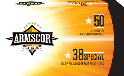 Armscor Ammo .38 Special 158Gr Lead Rnfp 50-Pack Made In Usa Fac38-5N