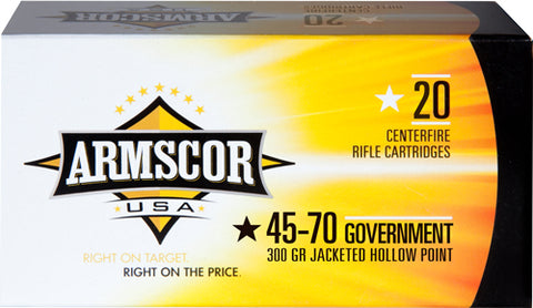 Armscor Ammo .45-70 Govt. 300Gr. Jhp 20-Pack Fac4570300Grjhp-Tcs