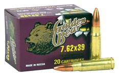 Golden Bear 7.62X39 123gr. Hollow-Point 500 Round Case