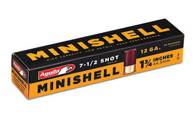 Aguila Ammunition Minishell, 12Ga 1.75", #7.5, 20 Round Box 1C128968