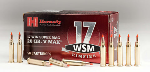 Hornady Ammo .17Wsm 20gr. V-Max 50-Pack