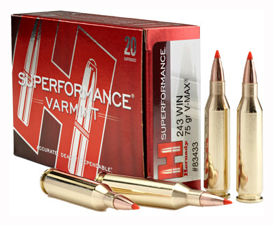 Hornady Ammo SPF Varmint .243 Winchester .75gr. V-Max 20-Pack