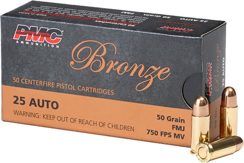 Pmc Ammo .25ACP 50gr. FMJ-RN50-Pack