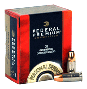 Federal Ammo Premium 9mm Luger 124gr. Hydra-Shok JHP 20-Pack