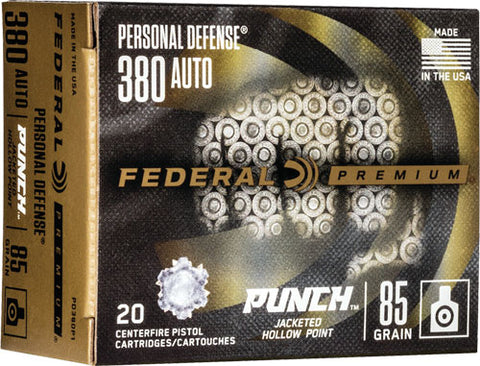 Fed Ammo Punch .380Acp 85Gr. Jhp 20-Pack Pd380P1