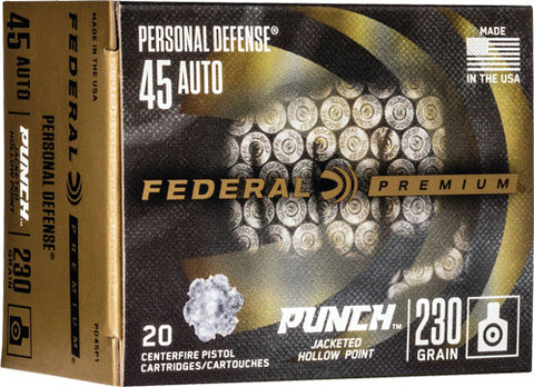 Fed Ammo Punch .45Acp 230Gr. Jhp 20-Pack Pd45P1