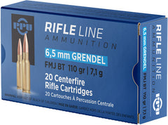 Ppu Ammo 6.5 Grendel 120Gr. Fmjbt 20Rd Box Pp6Gh