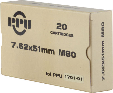 Ppu Ammo 7.62X51 149Gr. Fmjbt 20Rd Box Ppn762