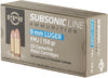 Ppu Ammo 9Mm Luger Subsonic 158Gr. Fmj 50Rd Box Pps9Mm