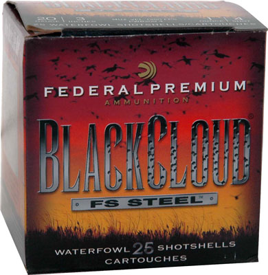 Federal Ammo Black Cloud 20Ga 3" 1350fps. 1oz. #4 25-Pack