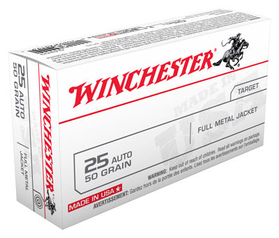 Winchester Ammo Usa .25ACP 50gr. FMJ-RN50-Pack
