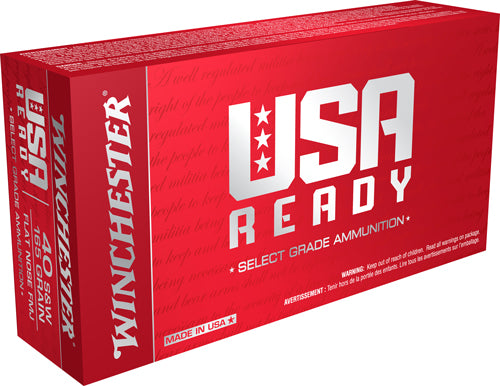 Win Ammo Usa Ready .40Sw 165Gr. Fmj-Match 50-Pack Red40