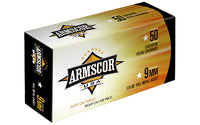 Armscor 9MM, 124 Grain, Full Metal Jacket, 50 Round Box FAC9-4
