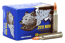 Silver Bear .223 Remington 55gr. FMJ Zinc Plated 20-Pack
