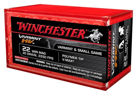 Winchester Ammo Supreme .22Wmr 30gr. V-Max 50-Pack