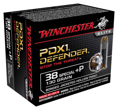 Winchester Ammo Supreme Elite .38Sp+P 130gr. Pdx1 Defender 20-Pack