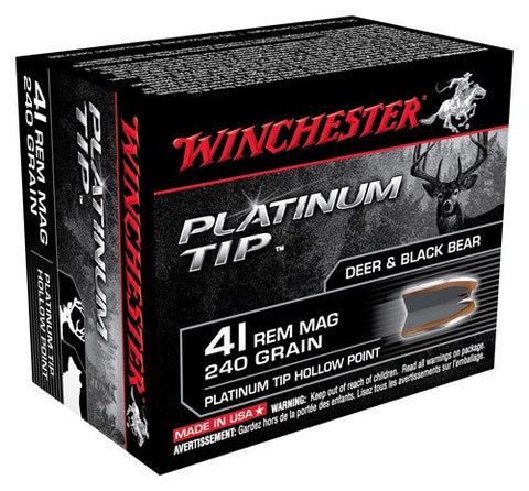 Winchester Ammo Supreme .41 Rem Mag 240gr. Platinum Tip JHP 20-Pack.