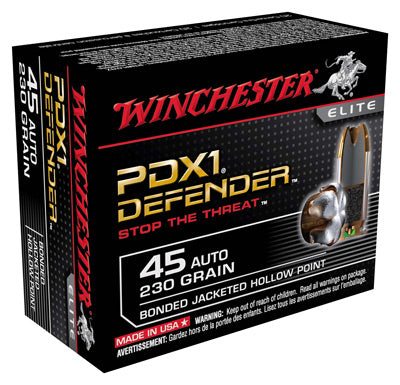 Winchester Ammo Supreme Elite .45ACP 230gr. Pdx1 Defender HP 20-Pack.