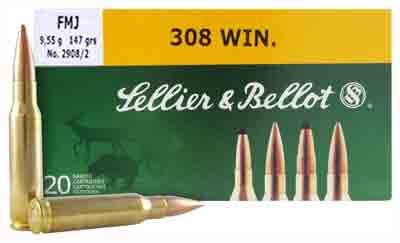 S&B Ammo .308 Winchester 147gr. FMJ 20-Pack