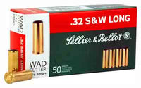 SB Ammo .32Sw Long 100gr. Lead-Wad Cutter 50 Pack