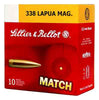 S&B Ammo .338 Lapua Mag Match 300Gr BTHP 10-Pack - Sellier & Bellot - View 1