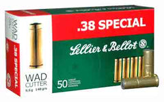 S&B Ammo .38 Special 148gr. Lead Wadcutter 50-Pack