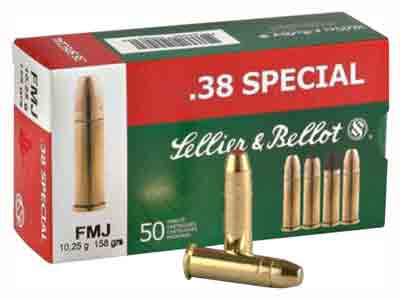 S&B Ammo .38 Special 158gr. FMJ-RN50-Pack