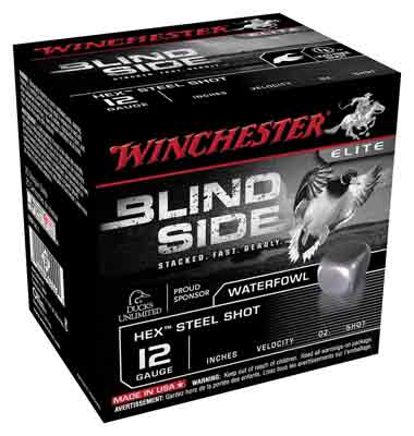Winchester Ammo Blind Side Steel 12Ga 3" 1675fps. 1-1/8oz. #3 Hex
