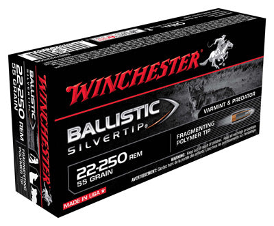 Winchester Ammo Supreme .22-250 20-Pack 55gr. Ballistic Silver-Tip