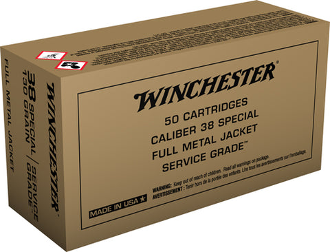 Win Ammo Service Grade .38 Special 130Gr. Fmj-Rn 50-Pack Sg38W