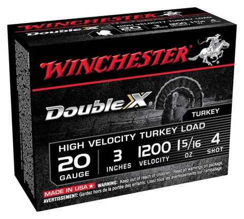Winchester Ammo Supreme Turkey 20Ga. 3" 1200fps. 1-5/16oz. #4 10-Pack