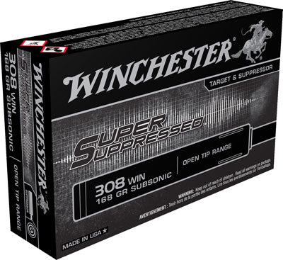 Win Ammo Super Supressed .308 Win. 185Gr 20-Pack Sup308
